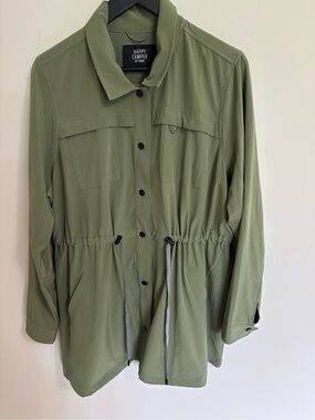 Torrid Plus Size Olive Green Utility Anorak Jacket